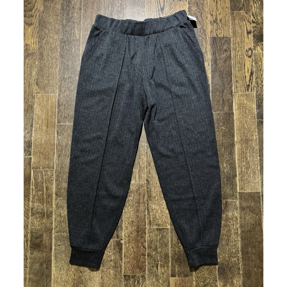 Maurices Jogger Pants‎ Womens Size Small Short Herringbone Pull-on Gray NEW